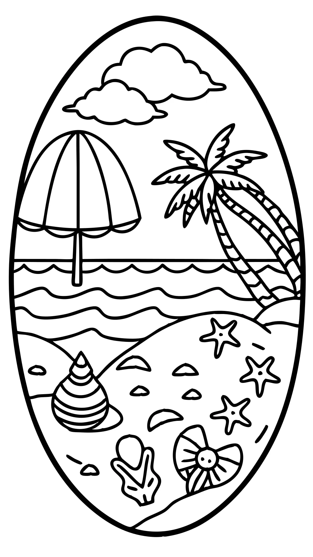 beach adult coloring pages